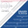 SIMEWIN Curtain Rods No Drilling for Windows 30 to 60 Inches,5/8 Inch Diameter No Drill Small Curtain Rod Set with 3M Adhesive Brackets, White view 4