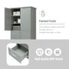 Polibi Tall Storage Cabinet, Modern Freestanding Pantry with 3 Doors, Adjustable Shelves and 3 Storage Drawers for Kitchen/Bathroom/Living Room/Office, Grey view 4