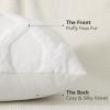 decorUhome Spring Throw Pillow Covers 12x20 Inch Set of 2, Soft Plush Faux Fur Wool Lumbar Cream White Accent Couch Pillow Covers for Modern Farmhouse Bed Sofa Living Room view 3