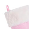 AUAWMLK 20-Inch Letter Embroidered Christmas Stocking Thick and Luxurious Pink Velvet with Super Soft Plush Cuff Personalized Festival Decoration for Xmas and New Year Party(Letter T) view 4