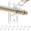 ANDGOO 16 Pack No Drill Curtain Rod Brackets, Holding Up to 17 lbs, PET Curtain Rod Holders, Adjustable Curtain Hangers for Bedroom Bathroom and Living Room view 1