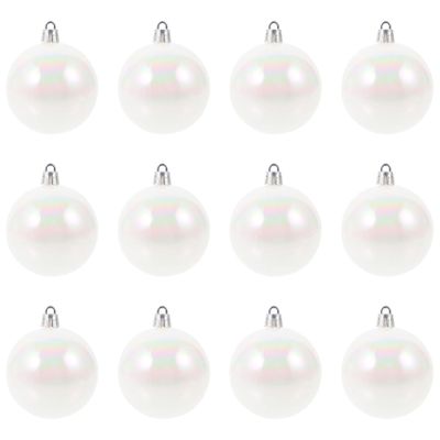 12 Pcs Christmas Ball Ornaments for Tree Decorative Hanging Balls Shatterproof Plastic Christmas Tree Decorations for Xmas Party Home Office Holiday Decor, 2.34inch