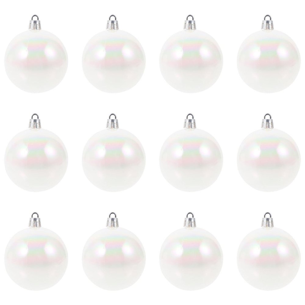 12 Pcs Christmas Ball Ornaments for Tree Decorative Hanging Balls Shatterproof Plastic Christmas Tree Decorations for Xmas Party Home Office Holiday Decor, 2.34inch