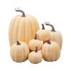 7Pcs Artificial Pumpkins Halloween Decoration Simulation Foam Pumpkins Decorative for Fall Halloween Thanksgiving Decor (Beige Yellow, One Size) view 1
