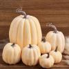 7Pcs Artificial Pumpkins Halloween Decoration Simulation Foam Pumpkins Decorative for Fall Halloween Thanksgiving Decor (Beige Yellow, One Size) view 3