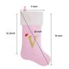 AUAWMLK 20-Inch Letter Embroidered Christmas Stocking Thick and Luxurious Pink Velvet with Super Soft Plush Cuff Personalized Festival Decoration for Xmas and New Year Party(Letter H) view 2