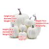 7Pcs Artificial Pumpkins Halloween Decoration Simulation Foam Pumpkins Decorative for Fall Halloween Thanksgiving Decor (White, One Size) view 3
