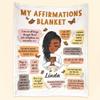 Donoran Christian Bible Verse Affirmations Personalized Blanket, Mental Health Gifts for Girls Women, Inspirational Gifts, Positive Thinking Daily Affirmation Mental Health Counselor Gifts Blanket view 1