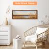 10x30 Wood Frame Brown, Rustic Natural Wooden 30x10in Poster Picture Frame, Distressed 10 x 30inch Woodgrain Gallery Photo Frame with HD Plexiglass, Horizontal Vertical Wall Mounting Display 1pcs view 3