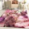 Abstract Modern 8x10 Rug Pink Gold Contemporary Marble Area Rug for Living Room Bedroom Diningroom Soft Washable Kitchen Runner Rug Home Office Art Deco Carpet view 1
