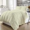 AHJ Beddings 600 Thread Count Queen Size 5 Piece Comforter Set with 24 inch Deep Pocket Sheet Set and 500GSM Comforter, 100% Egyptian Cotton - Ivory Solid view 4