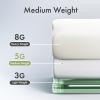 Amazer White Shower Curtain Liner with Magnets, 72x72 Plastic Shower Liner PEVA Waterproof Medium Weight Inside Shower Curtains Liner for Bathroom with Rustproof Grommet view 2