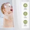 Amazer White Shower Curtain Liner with Magnets, 72x72 Plastic Shower Liner PEVA Waterproof Medium Weight Inside Shower Curtains Liner for Bathroom with Rustproof Grommet view 3