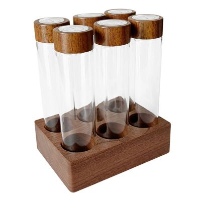 Fenteer Coffee Bean Jar Coffee Bean Storage Tubes Party Decoration Transparent with Top Vent Valves Coffee Containers with Shelf for Coffee Shop, 17g