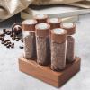 Fenteer Coffee Bean Jar Coffee Bean Storage Tubes Party Decoration Transparent with Top Vent Valves Coffee Containers with Shelf for Coffee Shop, 17g view 3