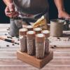Fenteer Coffee Bean Jar Coffee Bean Storage Tubes Party Decoration Transparent with Top Vent Valves Coffee Containers with Shelf for Coffee Shop, 17g view 4