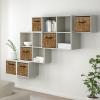 homyfort 12x12 Cube Storage Bins - Fabric Cubby Bins with Dual Handles, Collapsible Storage Organizer for Shelf, Closet, Nursery, Set of 6 Not Rattan Weaving view 2
