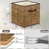 homyfort 12x12 Cube Storage Bins - Fabric Cubby Bins with Dual Handles, Collapsible Storage Organizer for Shelf, Closet, Nursery, Set of 6 Not Rattan Weaving view 3