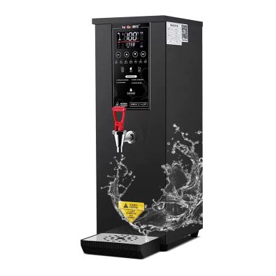 60L/H Commercial Automatic Adjustable Temperature Water Boiler For Coffee, Milk Tea Shop - Intelligent Step Heater (Color : Black, Size : 110V)