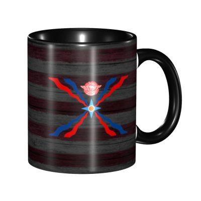 SwpWab Assyrian Flag Funny Coffe Mug Ceramic Tea Cups Travel Mugs Drink For Work Home Office