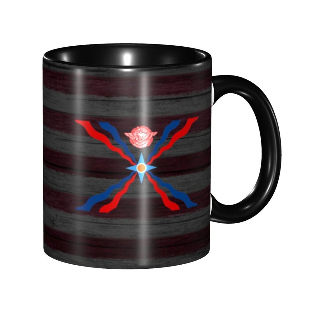 SwpWab Assyrian Flag Funny Coffe Mug Ceramic Tea Cups Travel Mugs Drink For Work Home Office