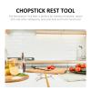 Deer Shaped Stainless Steel Chopsticks Holder Rest 5 Pcs Silver view 2