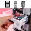 Alipis Mini Plastic Drawers Organizer, Makeup Organizer Shelf Small Storage Drawers Containers with 5 Clear Drawer Units, Black view 4
