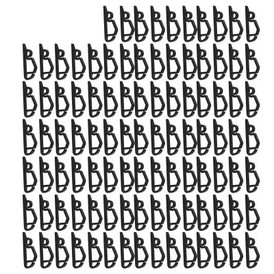 JUOPZKENN 100Pcs Gutter Hooks Clips, Reusable Christmas Lights Gutter Clips for Hanging Outdoor Lights, Waterproof Plastic Holiday Hang Gutter Hooks for Christmas Decoration String Lights(Black)