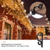 JUOPZKENN 100Pcs Gutter Hooks Clips, Reusable Christmas Lights Gutter Clips for Hanging Outdoor Lights, Waterproof Plastic Holiday Hang Gutter Hooks for Christmas Decoration String Lights(Black) view 2