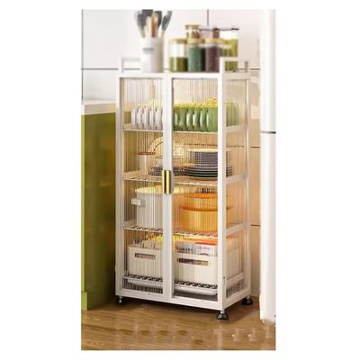Zfmnoyev Modern Sideboard Cabinet, Cupboard Console Table, Glass Accent Storage Cabinet, Fluted Glass Sideboard, Kitchenware Storage Cabinet (Color : White, Size : 42x26x77cm)