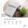 Villa Celestia 100% Cotton Bath Towel Set of 12-4 Bath Towels, 4 Hand Towels, 4 Wash Cloths, Sustainable, Soft, Highly Absorbent, Combed Cotton 12 Piece Set for Hotels, Spa, Bathroom, Dorm, White view 3
