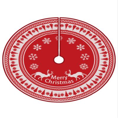 Flash World 36 Inch Large Christmas Tree Skirt Xmas Soft Cover Mat Decor Snowflake Collar Farmhouse Tree Skirt for Holiday Ornaments Party Home Indoor Decorations (F, 48INCH)
