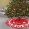Flash World 36 Inch Large Christmas Tree Skirt Xmas Soft Cover Mat Decor Snowflake Collar Farmhouse Tree Skirt for Holiday Ornaments Party Home Indoor Decorations (F, 48INCH) view 2