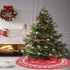 Flash World 36 Inch Large Christmas Tree Skirt Xmas Soft Cover Mat Decor Snowflake Collar Farmhouse Tree Skirt for Holiday Ornaments Party Home Indoor Decorations (F, 48INCH) view 3
