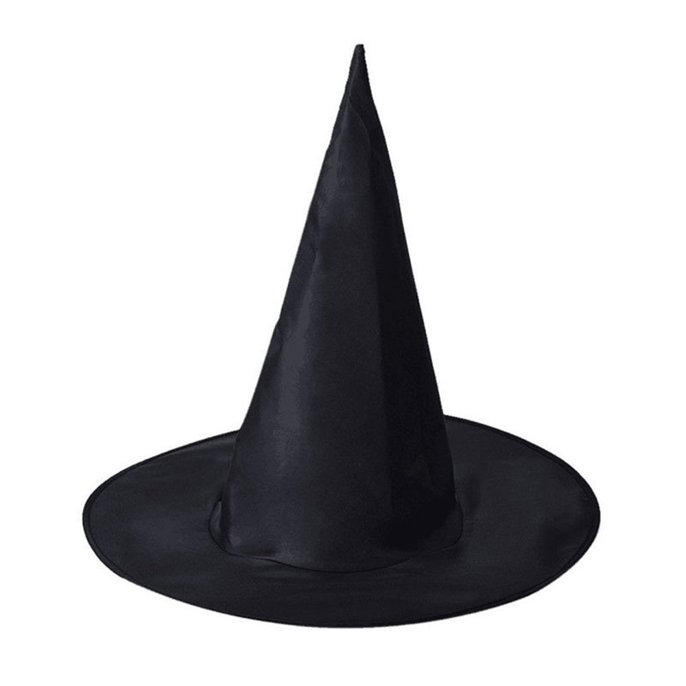 Refeng Black Oxford Cloth Pointed Hat Cosplay Props Harrys Potter Magical Hat Halloween Witch Hat Wizard Hat Adult Witch Hillbilly Hat Halloween Party Props(#1)