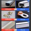 Straight Ceiling/Wall Curtain Track with Built-in Silencer Strips, Home Commercial Room Divider Curtain Rod for Gazebo/Office/Balcony, 3 ft-15 feet Custom Length ( Color : Wall Mount , Size : 1050cm/3 view 4