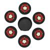 Anne Boleyn Tudor Rose Funny Coasters Profile Novelty Leather Coaster Set - 6 Pcs Leather Coasters with Holder for Home Decor and Office view 2