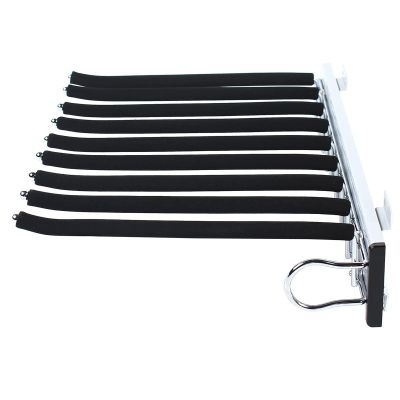Pull Out Pants Hanger Bar, Closet Pants Hanger Bar, Slide Out Side Mount, Multi Functional Non-Slip Clothes Hanger Bar,with 9 Arms for Space Saving and Storage (Size : Right Installation)