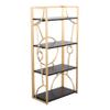 LumiSource Constellation Bookcase, Gold Bookshelf, Book Shelves for Bedroom, Small Bookshelf, Display Shelf, Tall Bookshelf, Contemporary Book Shelf view 1