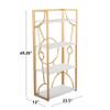 LumiSource Constellation Bookcase, Gold Bookshelf, Book Shelves for Bedroom, Small Bookshelf, Display Shelf, Tall Bookshelf, Contemporary Book Shelf view 3