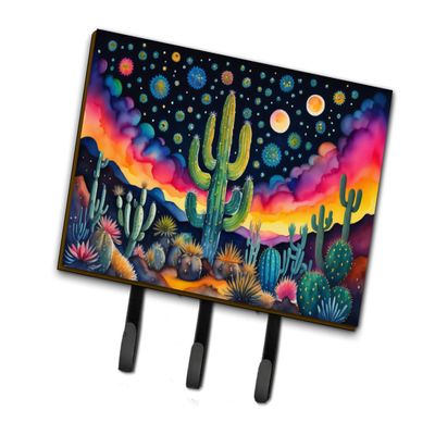 Caroline's Treasures Flowers in Color Leash or Key Holder, Triple Hook, Queen of The Night Cactus