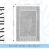 White Classic Luxury Bath Mat Floor Towel Set - Absorbent Cotton Hotel Spa Shower/Bathtub Mats [Not a Bathroom Rug] 22"x34" | 2 Pack | Dolphin Grey view 3