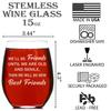 CARVELITA We Will Be Friends Until Old And Senile, Than We Will Be Best Friends - Funny Wine Glass - Gift For Her Girlfriend - From Husband to Wife (We Will Be Friends) view 2