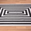 Abani Parker Collection Area Rug -Cream/Black Rectangles Design -4' x 6' - Easy to Clean - Durable for Kids and Pets - Non-Shedding - Machine Washable - for Living Room, Bedroom & Office view 4