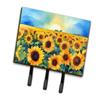Caroline's Treasures Kansas Sunflowers in Watercolor Leash or Key Holder Wall Hooks, Key Hooks Holder, Coat Rack Wall Mount, Coat Hooks, Hooks for Hanging Keys, Towels, Aprons, Leashes view 1