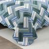 Brilliant Sunshine Teal Herringbone Patchwork, 2-Piece Quilt Set with 1 Sham, Reversible Bedspread, Soft Lightweight Coverlet, All-Season, Twin, Teal view 4