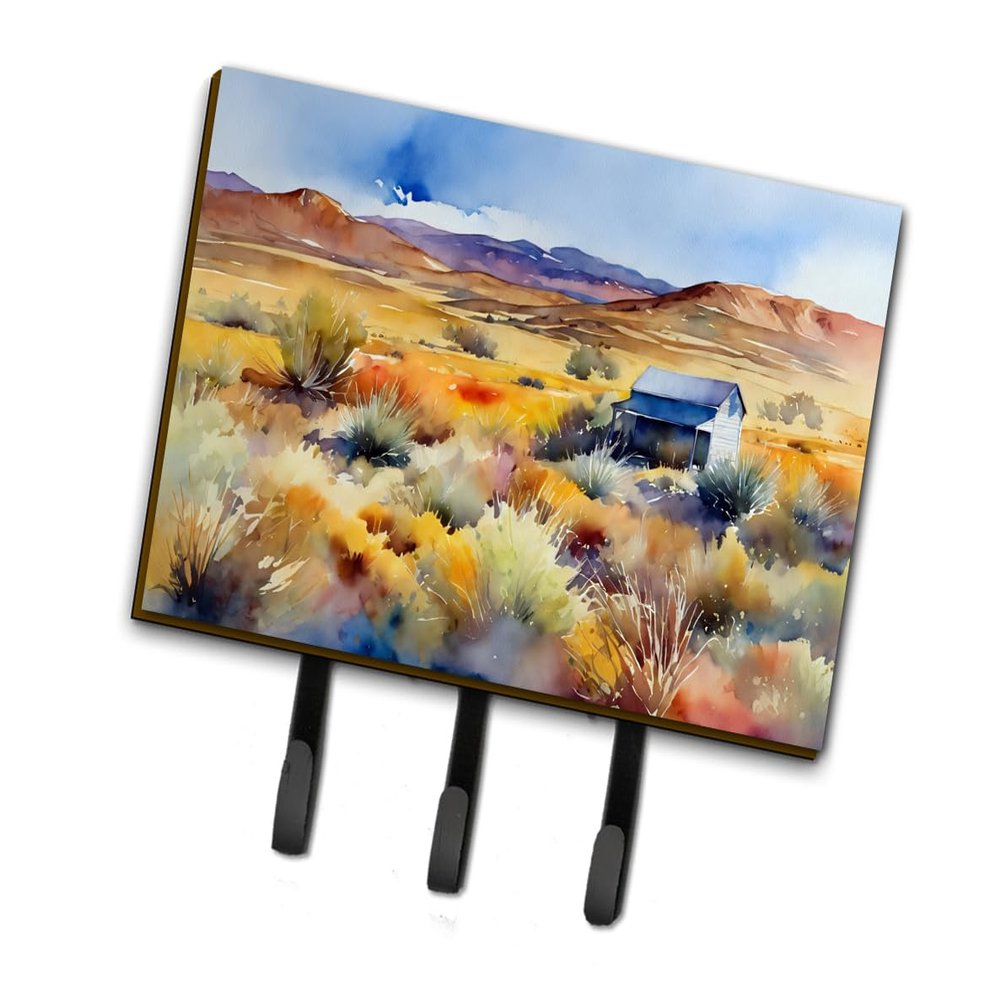 Caroline's Treasures State Watercolor Flowers Leash or Key Holder, Triple Hook, Nevada Sagebrush 1683