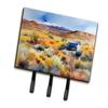 Caroline's Treasures State Watercolor Flowers Leash or Key Holder, Triple Hook, Nevada Sagebrush 1683 view 1