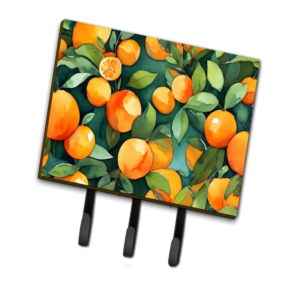 Caroline's Treasures State Watercolor Flowers Leash or Key Holder, Triple Hook, Florida Orange Blossom 1637
