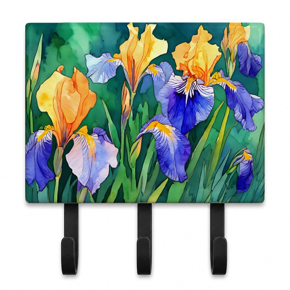 Caroline's Treasures Tennessee Iris Decorative Ceramic Triple Wall Hook